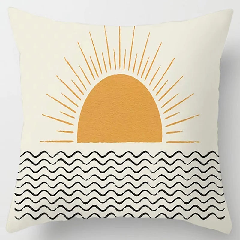 Abstract line printed pattern cushion cover for home living room sofa office bedroom car decoration throw pillow pillowcase