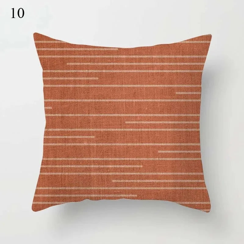 Brown Geometric Pattern Decorative Pillowcase Home Decor Cushion Pillowcase Bedding