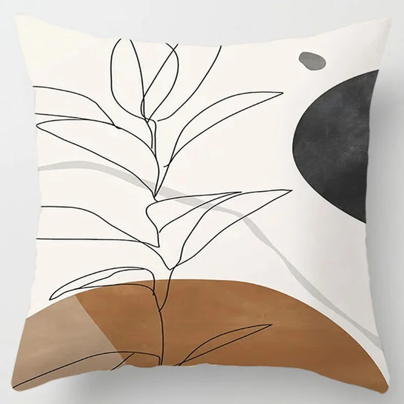 Abstract line printed pattern cushion cover for home living room sofa office bedroom car decoration throw pillow pillowcase