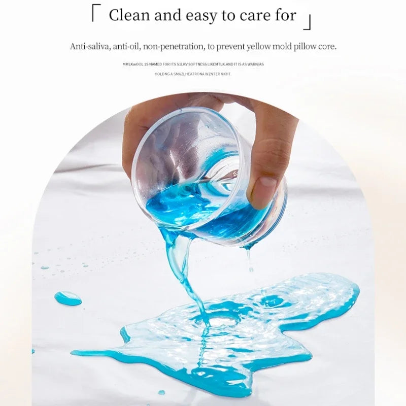 2pcs Waterproof Pillow Cases Decorative Cushion Cover Envelope Style Sleeping Body Pillowcase Standard Queen King Size