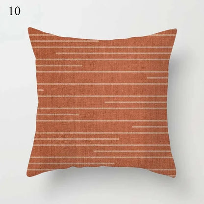 Brown Geometric Pattern Decorative Pillowcase Home Decor Cushion Pillowcase Bedding