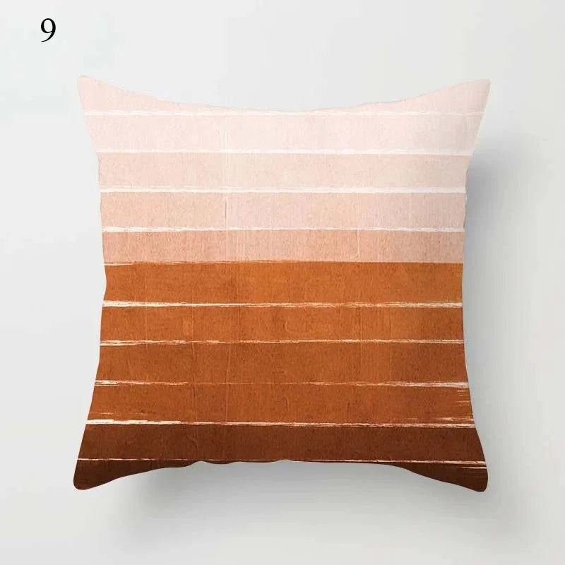 Brown Geometric Pattern Decorative Pillowcase Home Decor Cushion Pillowcase Bedding
