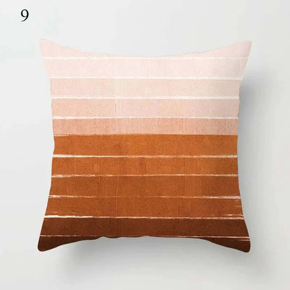 Brown Geometric Pattern Decorative Pillowcase Home Decor Cushion Pillowcase Bedding