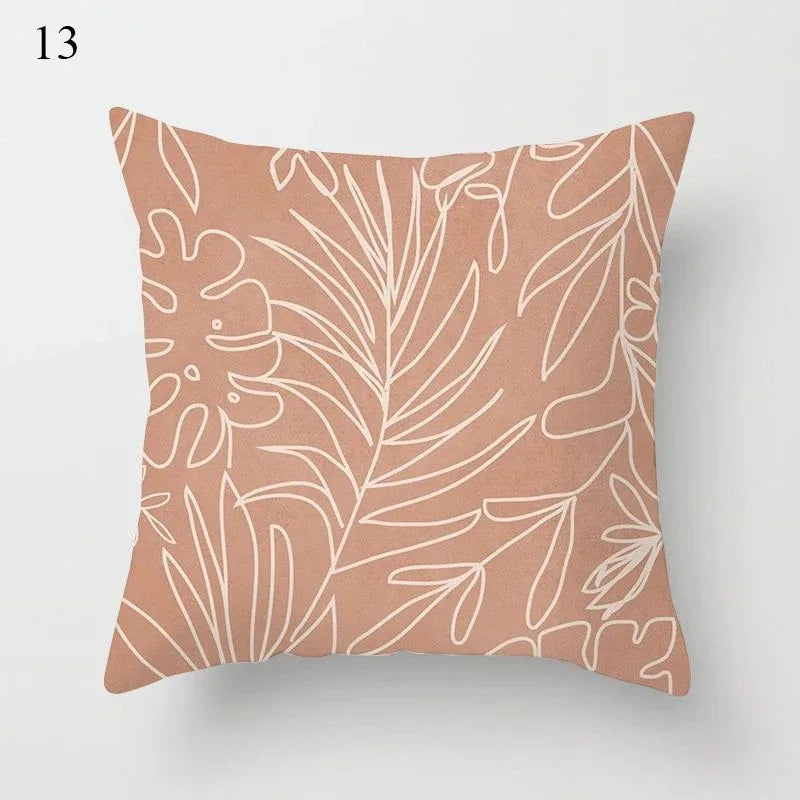Brown Geometric Pattern Decorative Pillowcase Home Decor Cushion Pillowcase Bedding