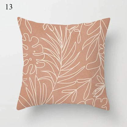 Brown Geometric Pattern Decorative Pillowcase Home Decor Cushion Pillowcase Bedding